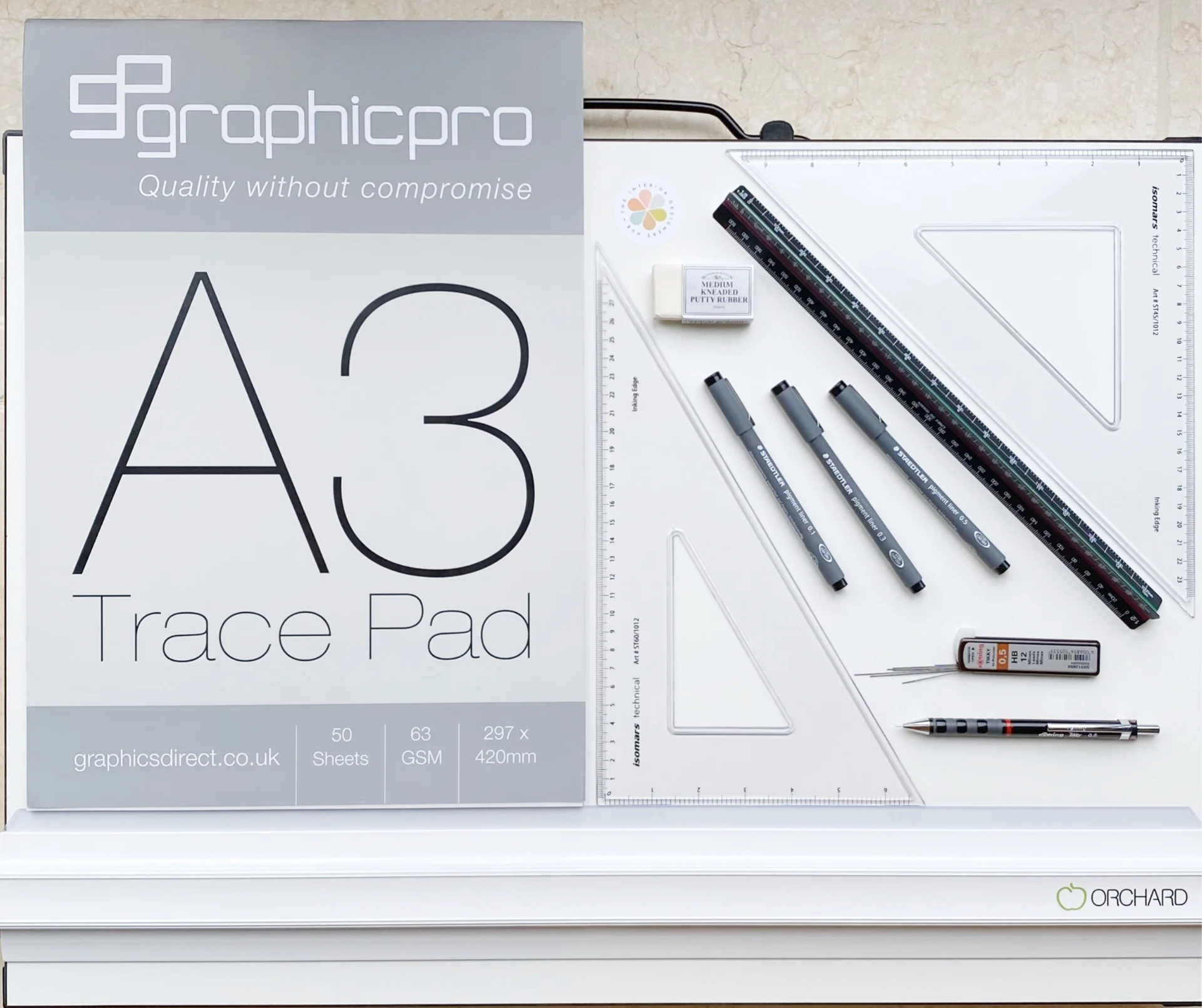 technical drawing equipment for interior design